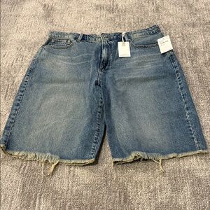 Good American Womens Ease Bermuda Blue Jean Shorts Size 10/30